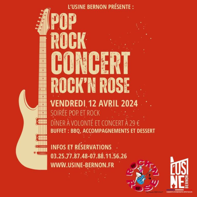 affiche concert Rock'n Rose - 12 avril 2024