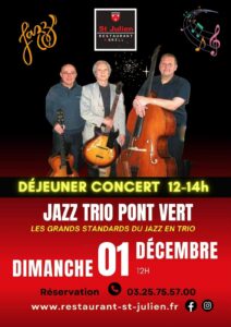 Jazz Trio Pont Vert - au Saint Julien - 01 Dec. 2024